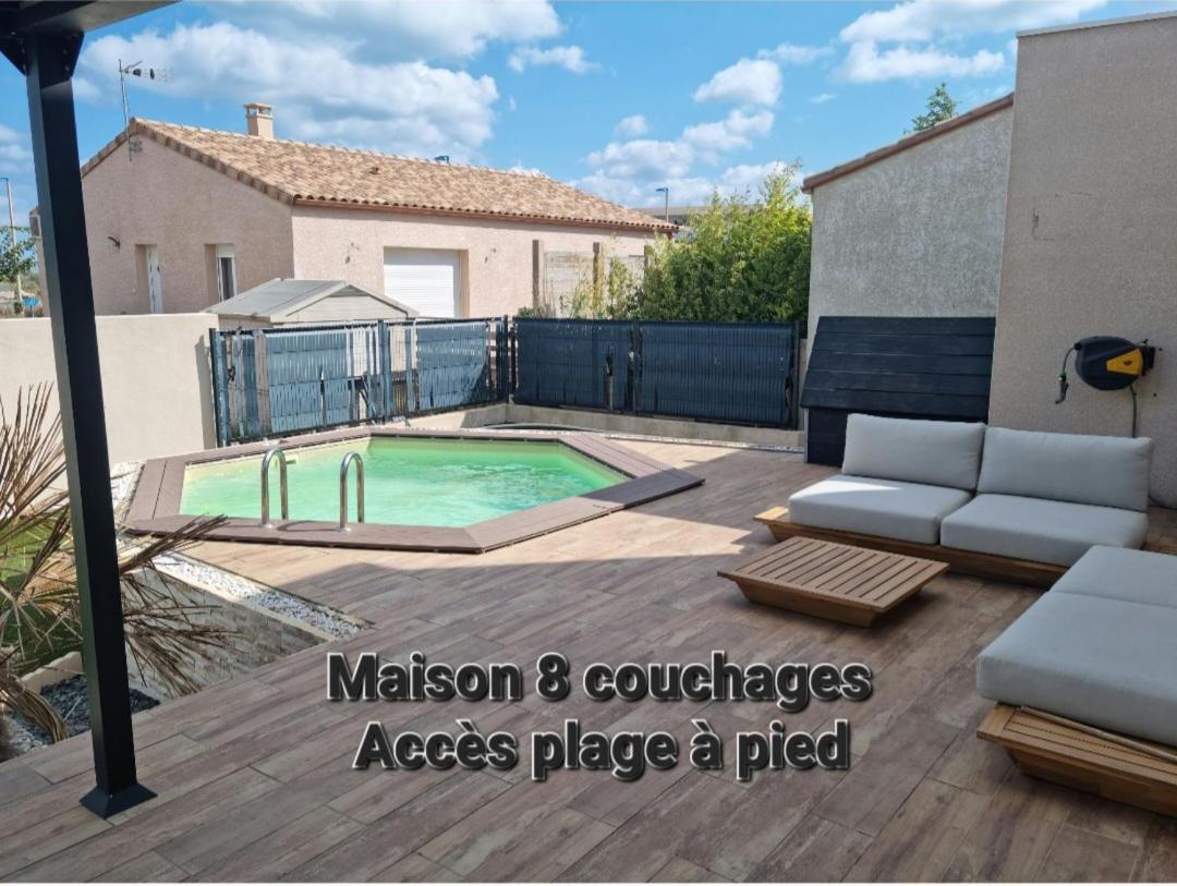 Maison 8 Couchages Clim, Plage A Pied, Petite Piscine ポール・ラ・ヌーヴェル エクステリア 写真